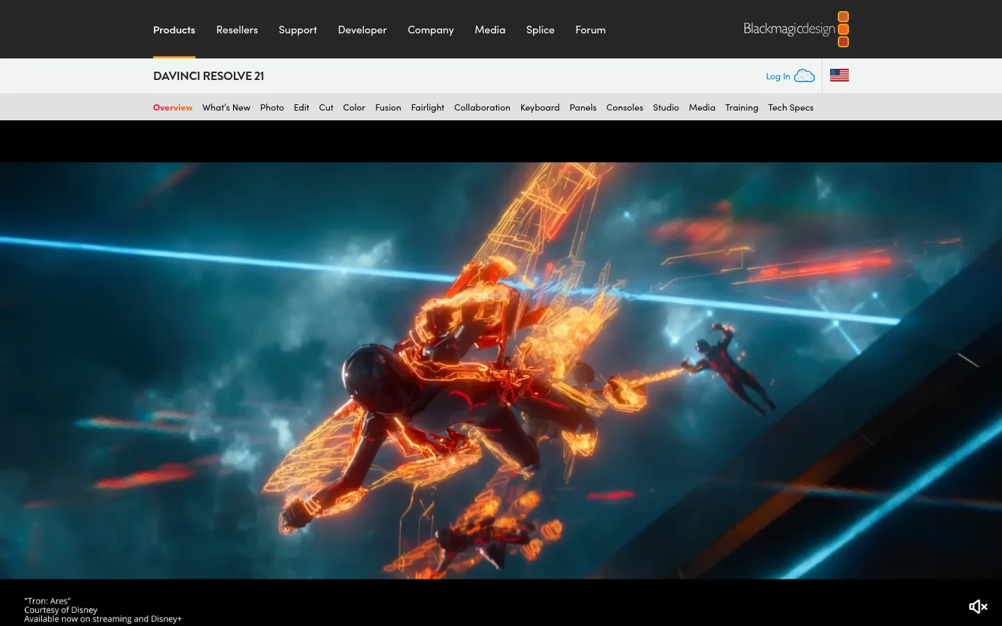 DaVinci Resolve for iPad website, showing the DaVinci Resolve product page