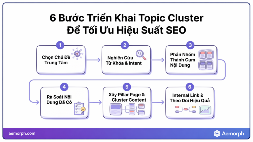 6 bước triển khai topic cluster để tối ưu hiệu suất seo