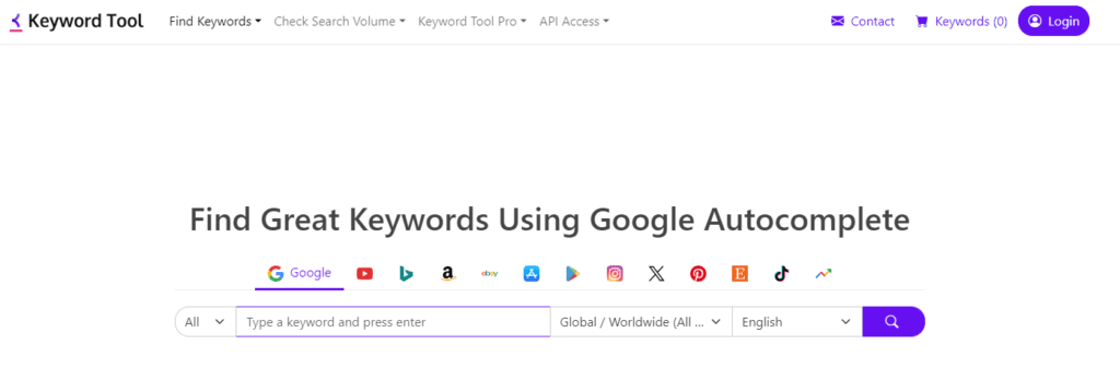 Keyword Tool