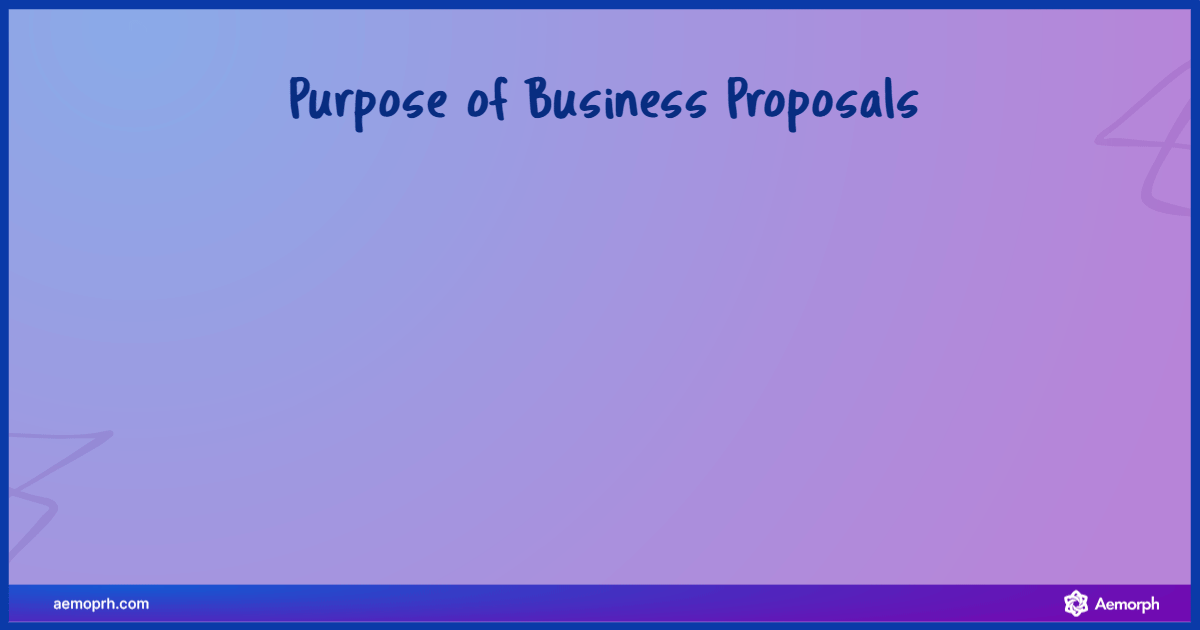 Purpose of business proposals and how they aid client acquisition, define partnerships, and align marketing with business goals