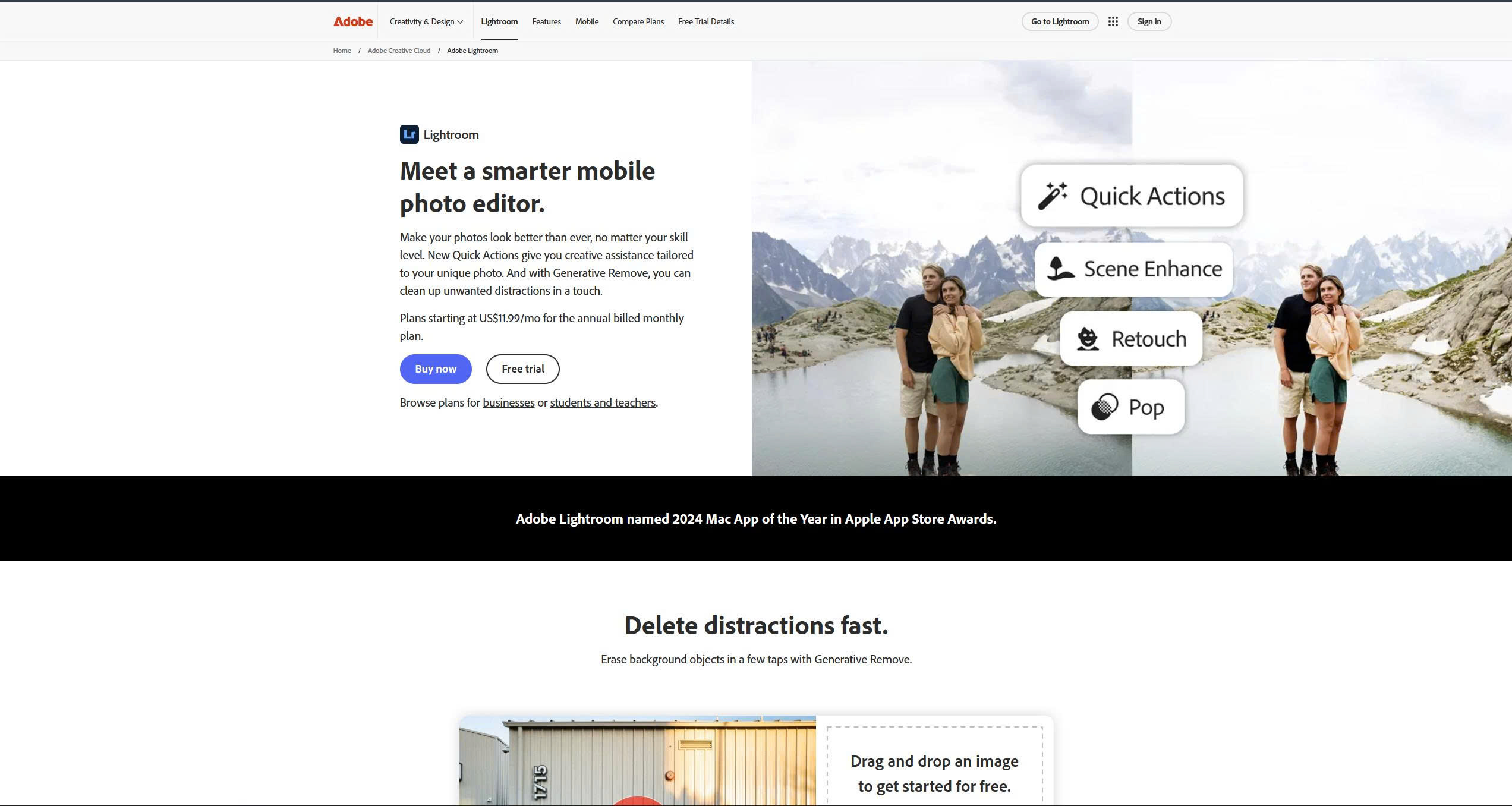 Adobe Lightroom Homepage