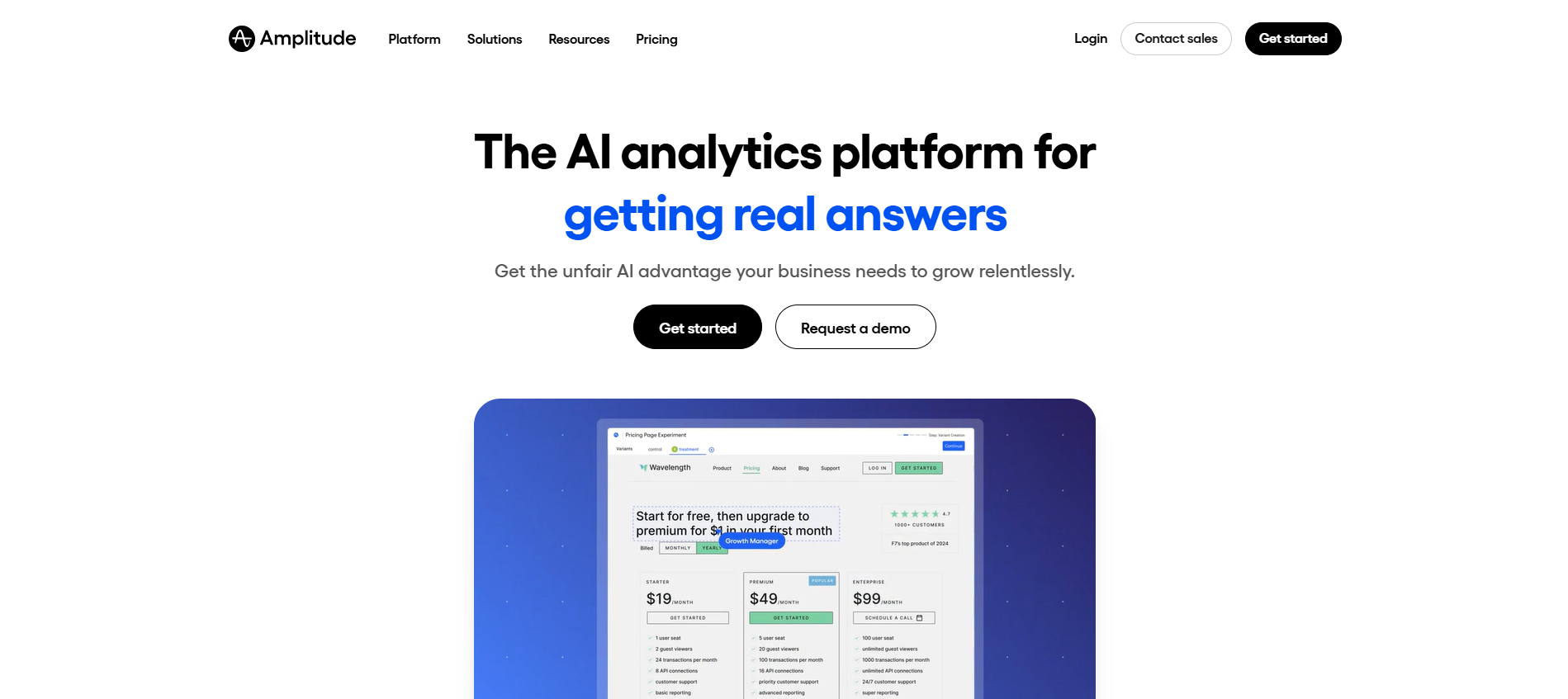 Amplitude Audience Segmentation Tool Homepage