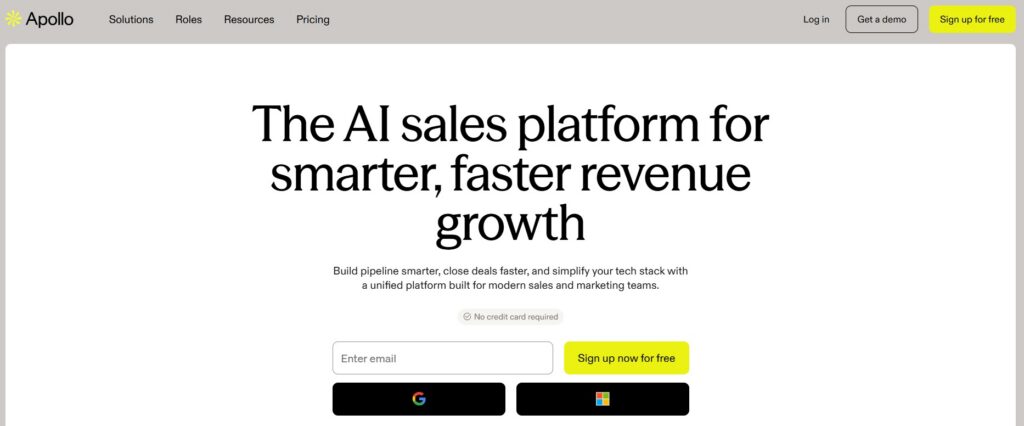 Apollo.io Homepage
