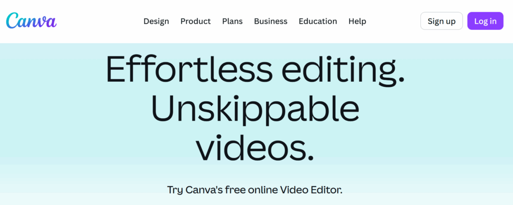 Canva Homepage