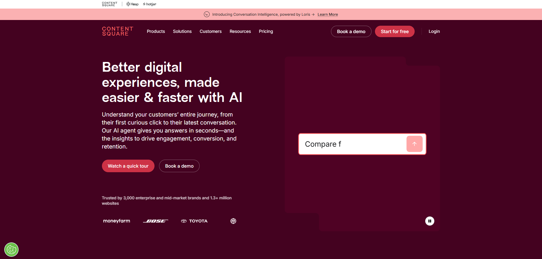 Content Square Homepage