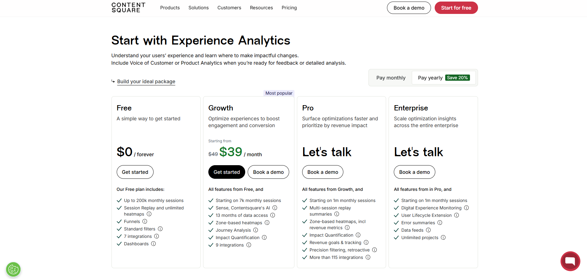 Content Square Pricing