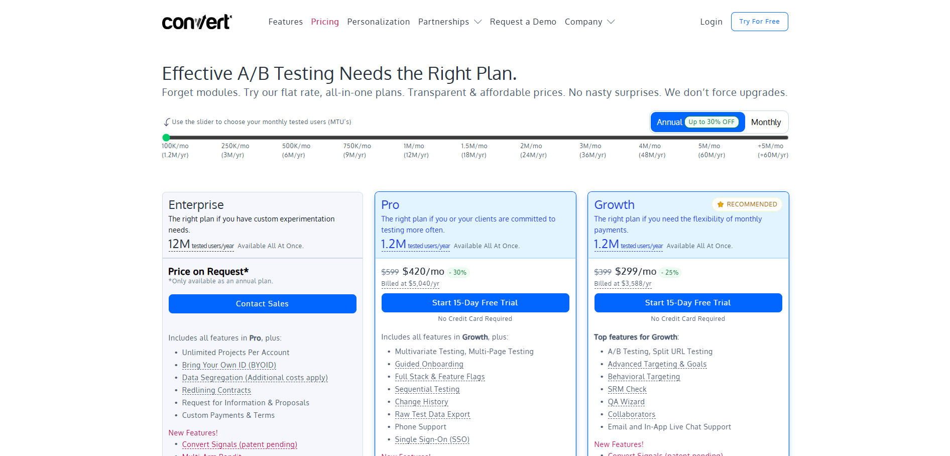 Convert Experience Pricing