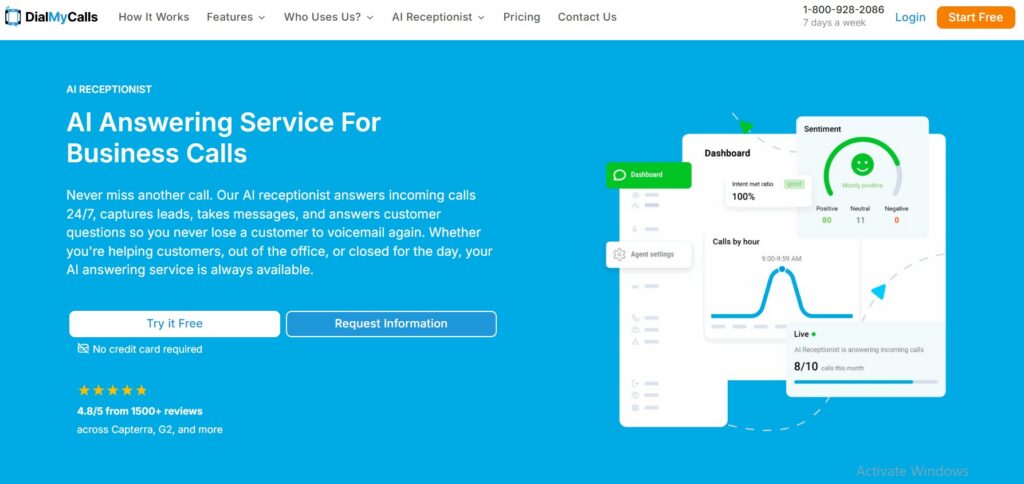 DialMyCall Homepage