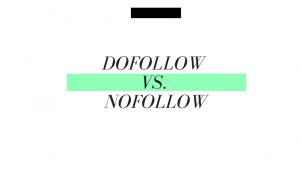 dofollow vs nofollow text in a white background