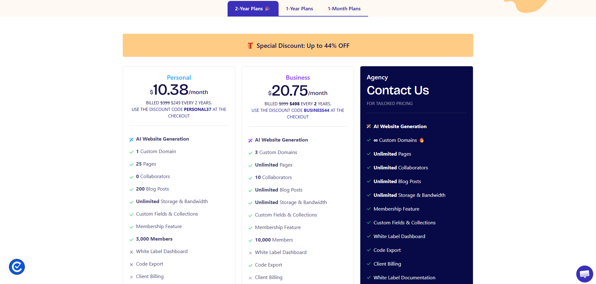 Dorik AI Website Builder Homepage