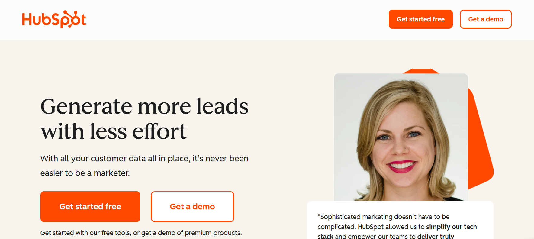 HubSpot Webpage