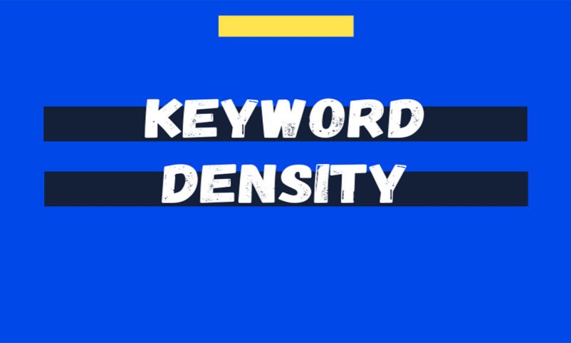 keyword density in seo text with rising graph below