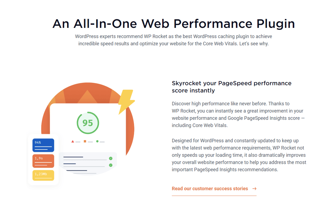 WP Rocket web performance plugin