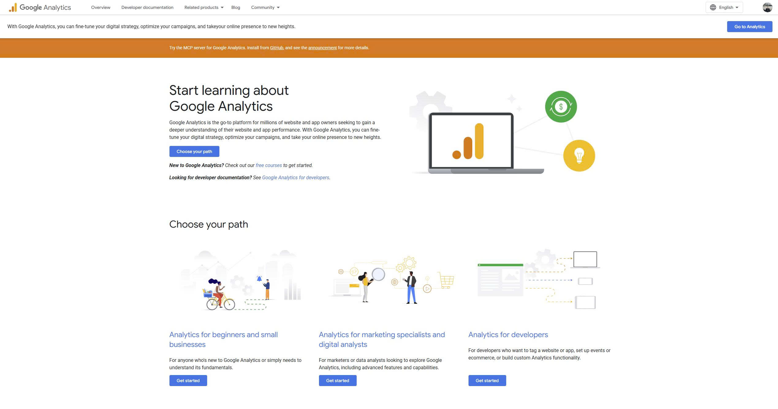 Google Analytic 4 Webpage