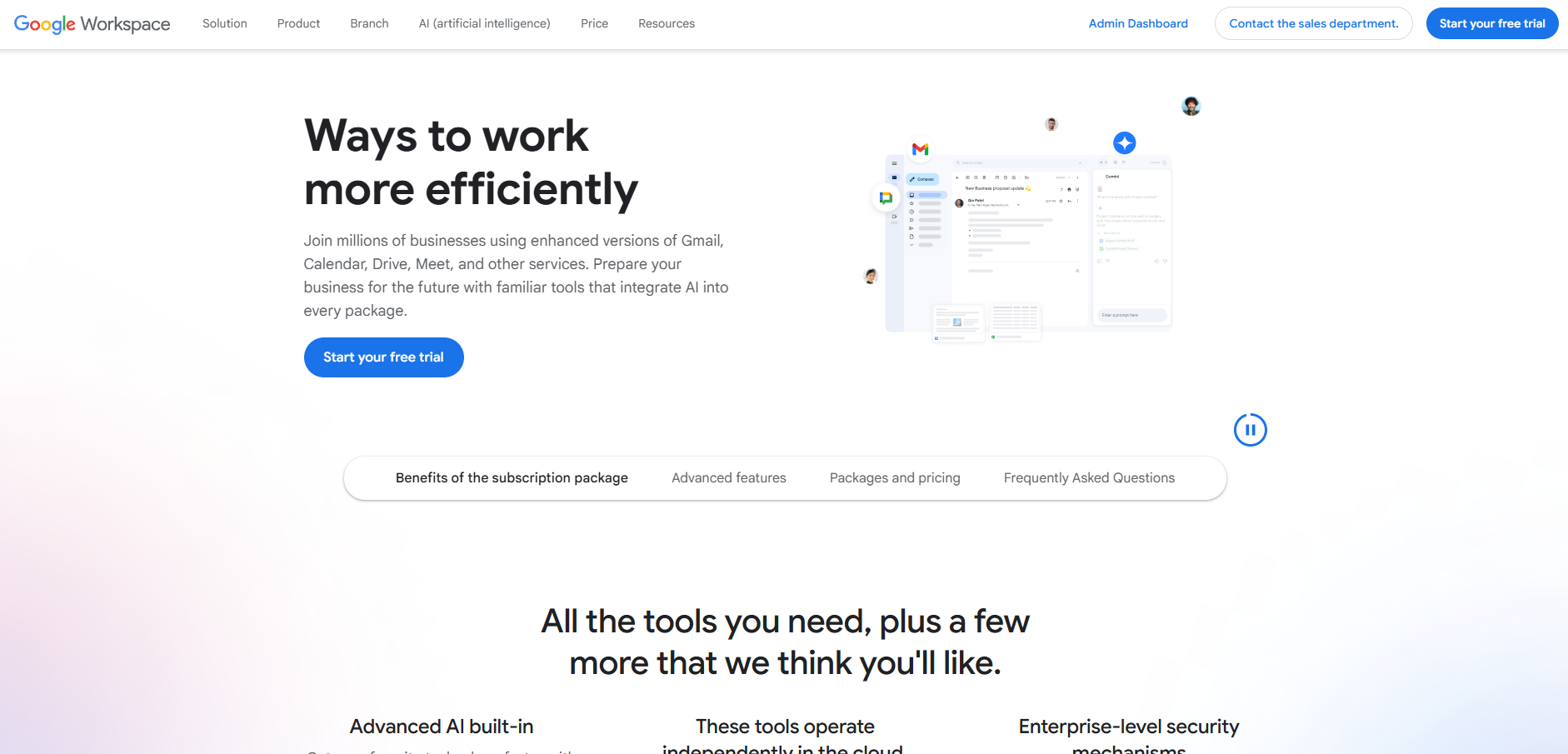 Google Workspace Homepage