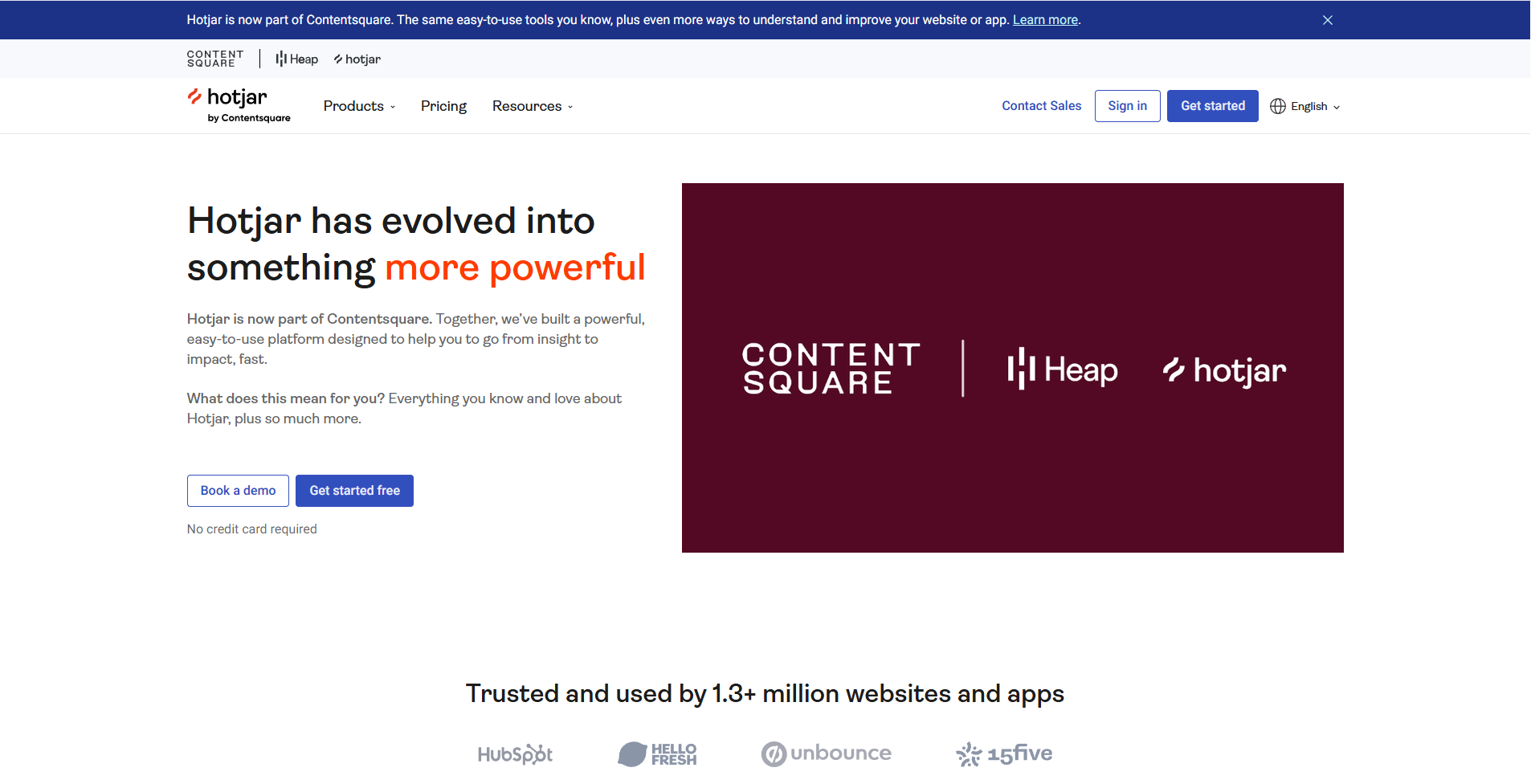 Hotjar On-site survey homepage
