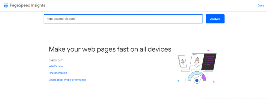 Google Pagespeed insights step 2