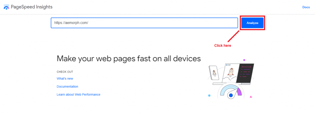 Google Pagespeed insights step 3