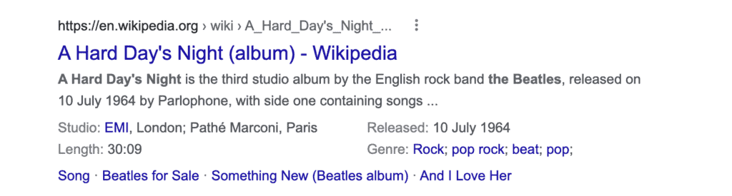 ví dụ về music snippet