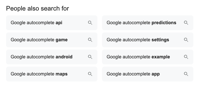 ảnh chụp màn hình minh hoạ people also search for