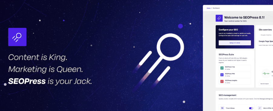 logo và slogan của seopress