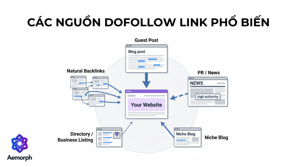 các nguồn backlink dofollow phổ biến