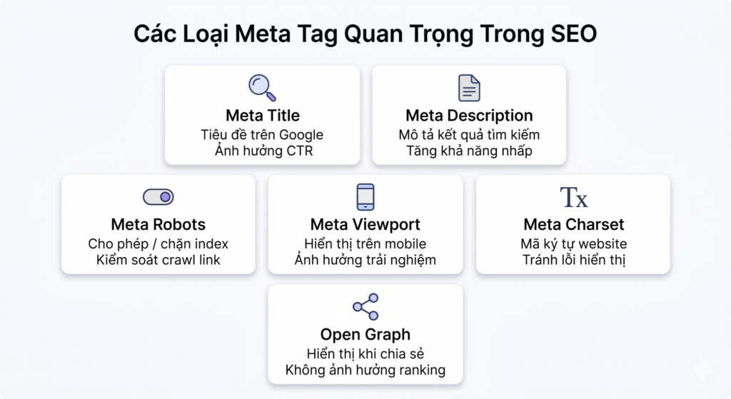 các loại meta tag quan trọng trong SEO