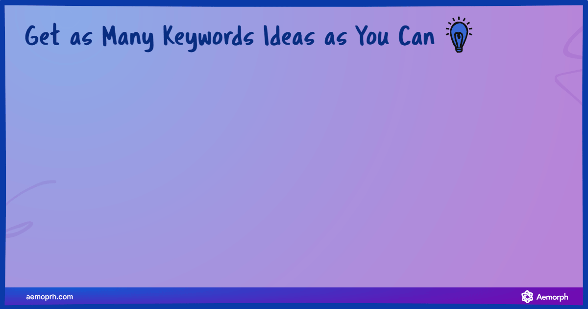 map out the idea before searching for keywords.