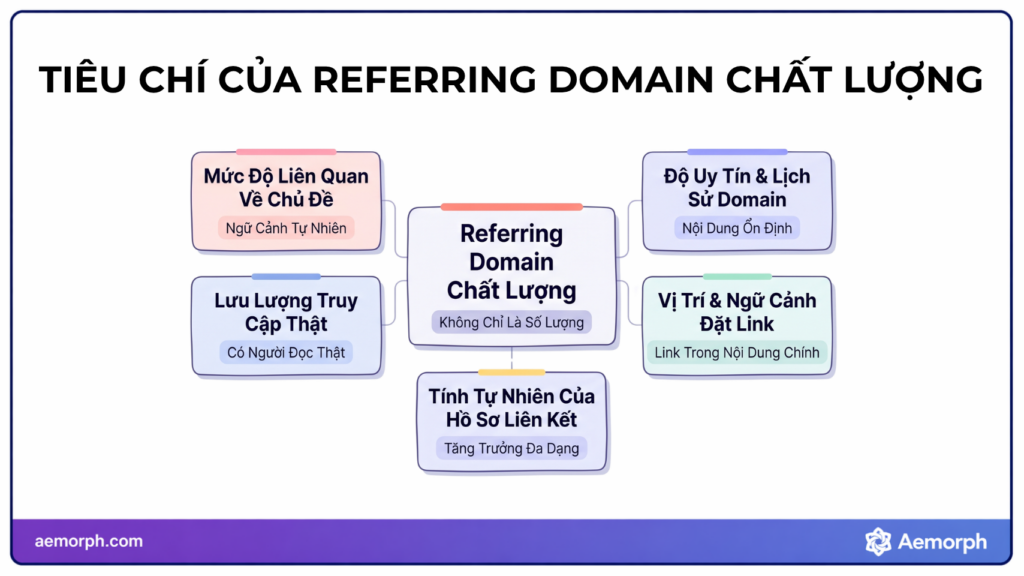 tiêu chí của referring domain chất lượng