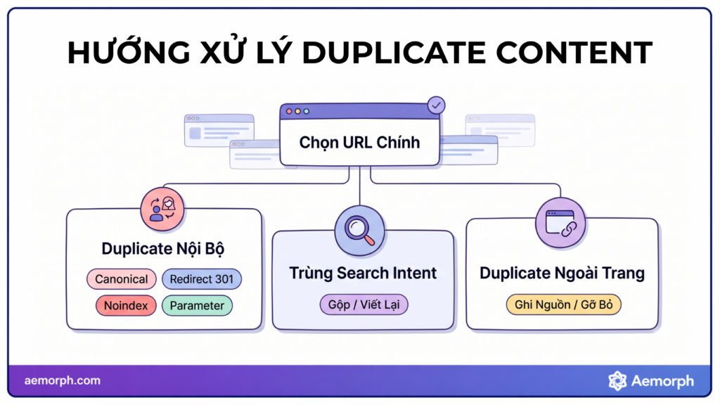hướng xử lý duplicate content