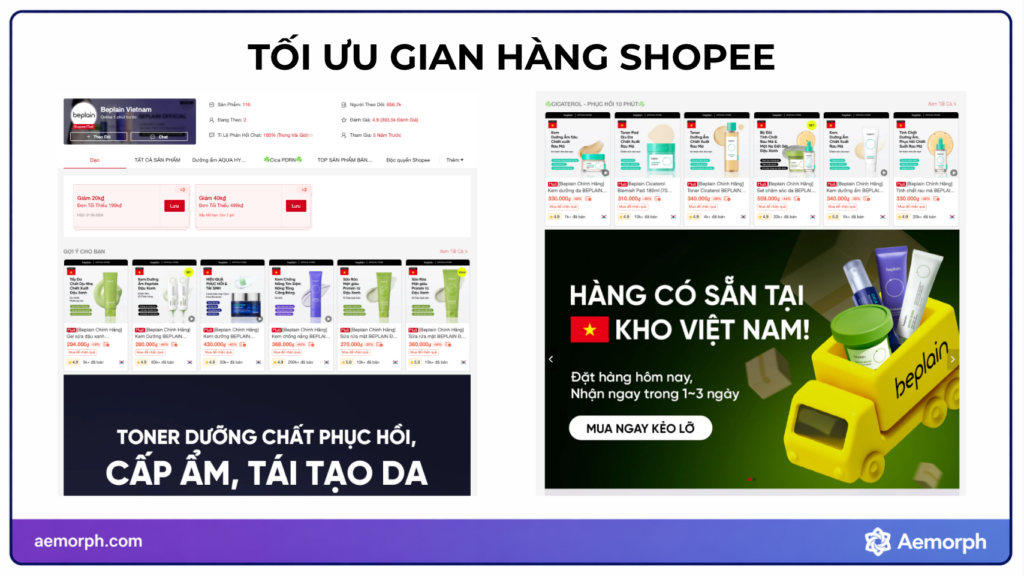 tối ưu gian hàng shopee