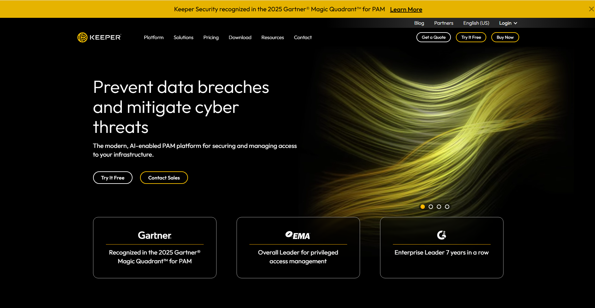 Keeper Password Managing Tools Homepage