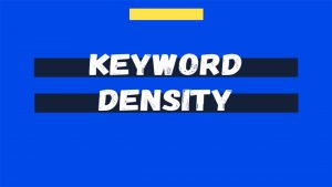 keyword density in seo text with rising graph below