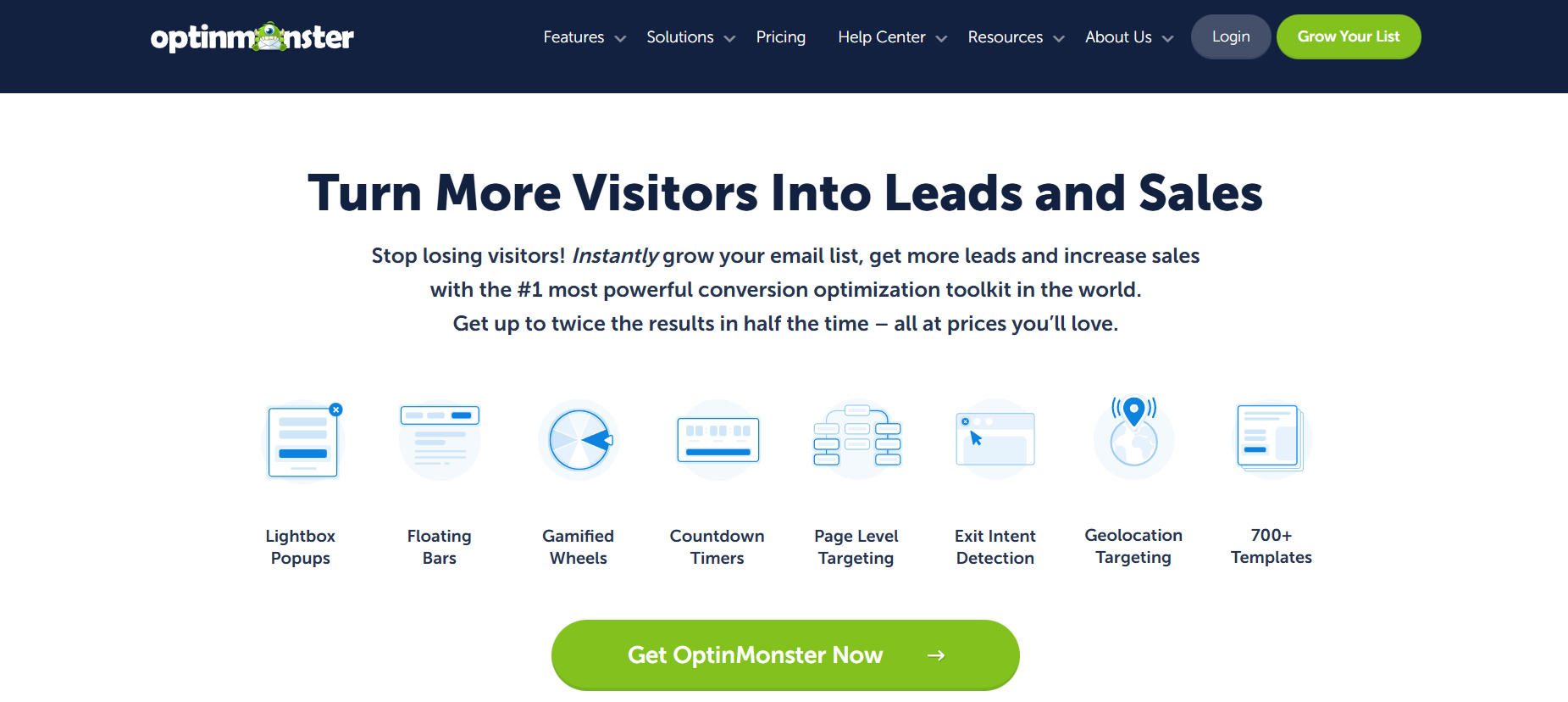 Optinmonster webpage