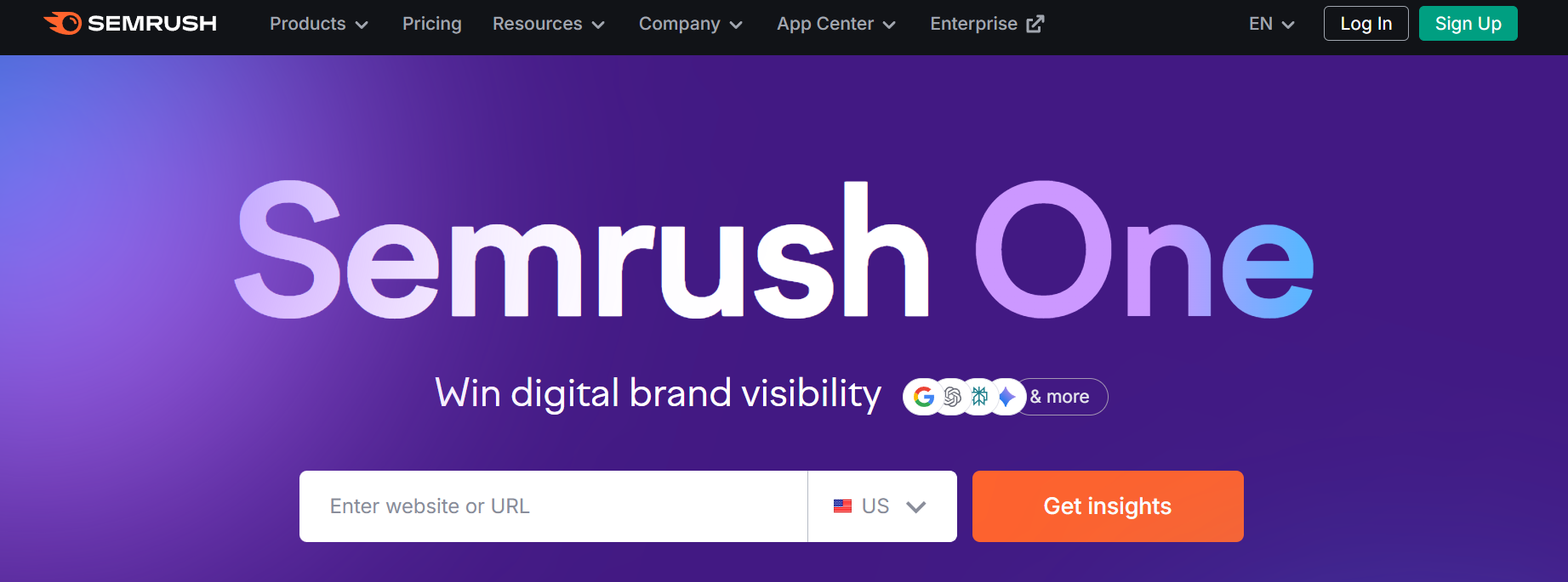 Semrush webpage