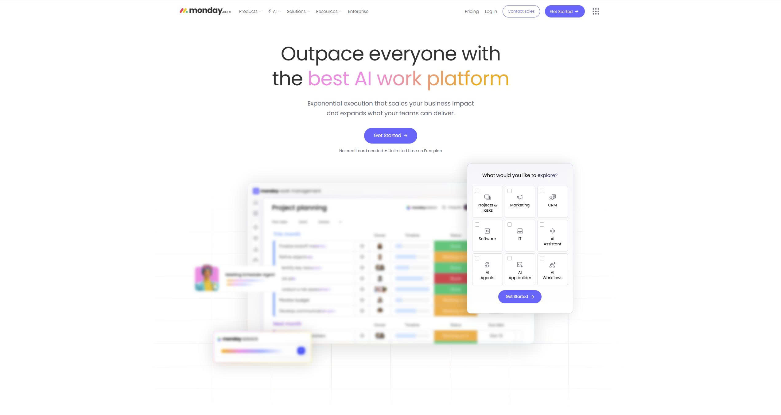 Monday.com Team Collaboration Tool Homepage