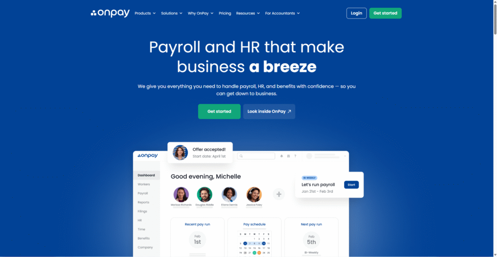 OnPay Homepage