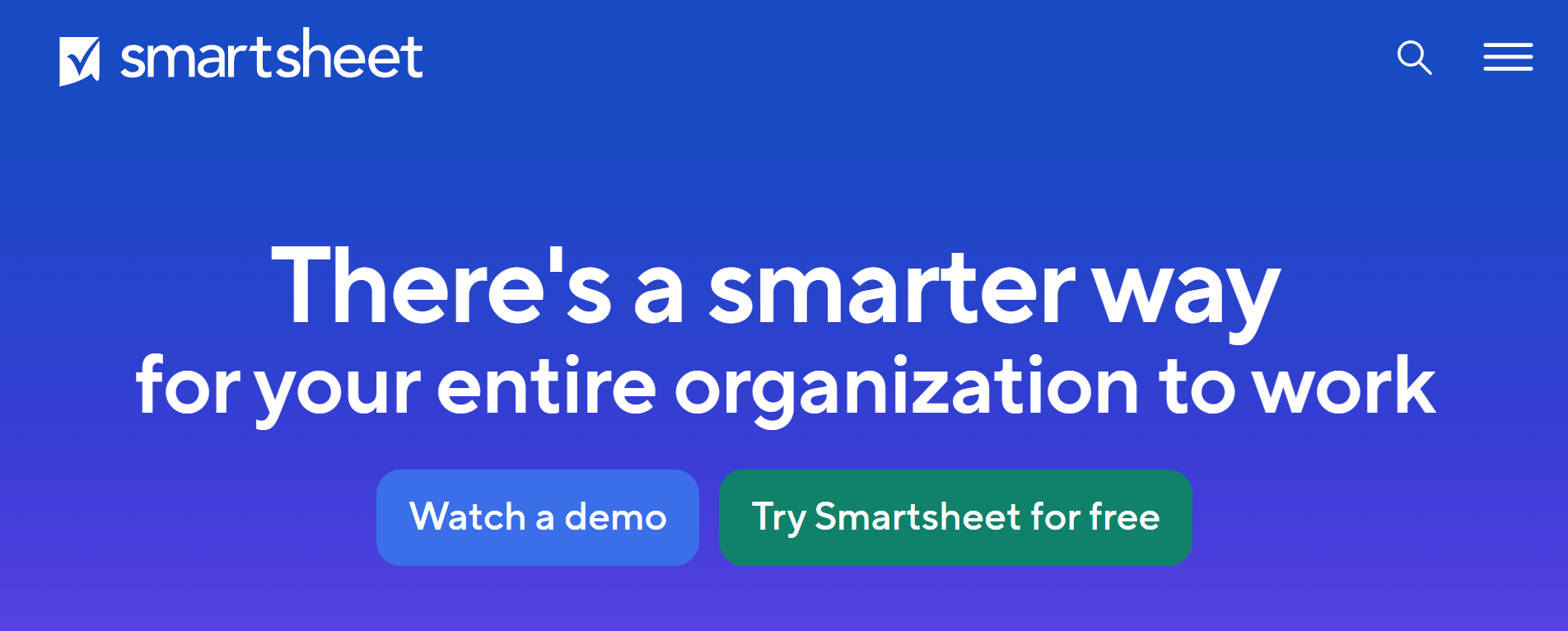 Smartsheet webpage