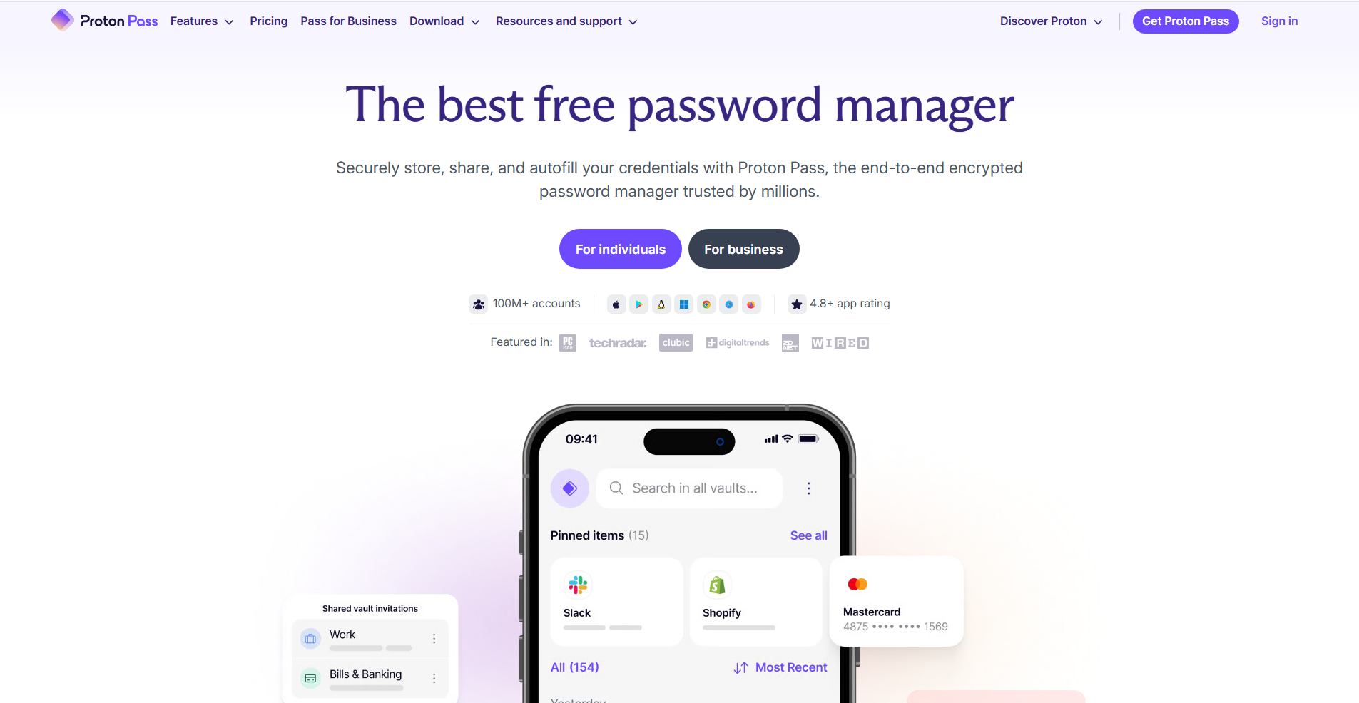 Proton Pass Homepage