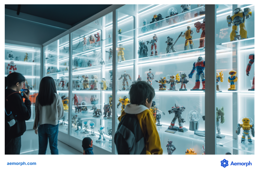 Children exploring vintage toy displays at the MINT Museum of Toys in Singapore.