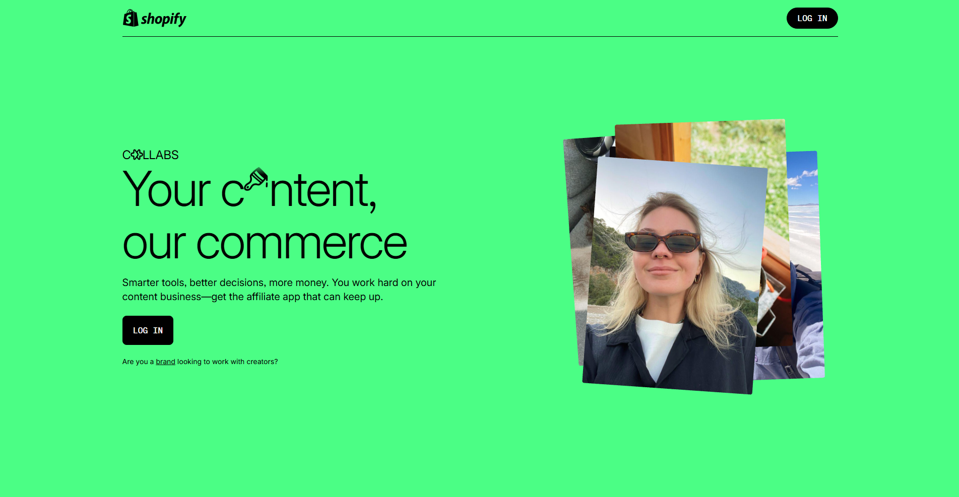 Shopify Collab Homepage