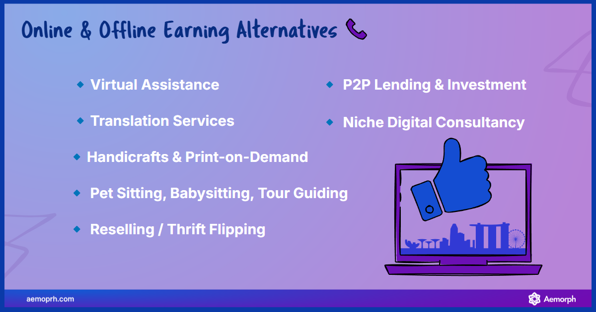 Diverse income ideas through online and offline side hustles 7 alternative earning ideas mixing online and offline income streams