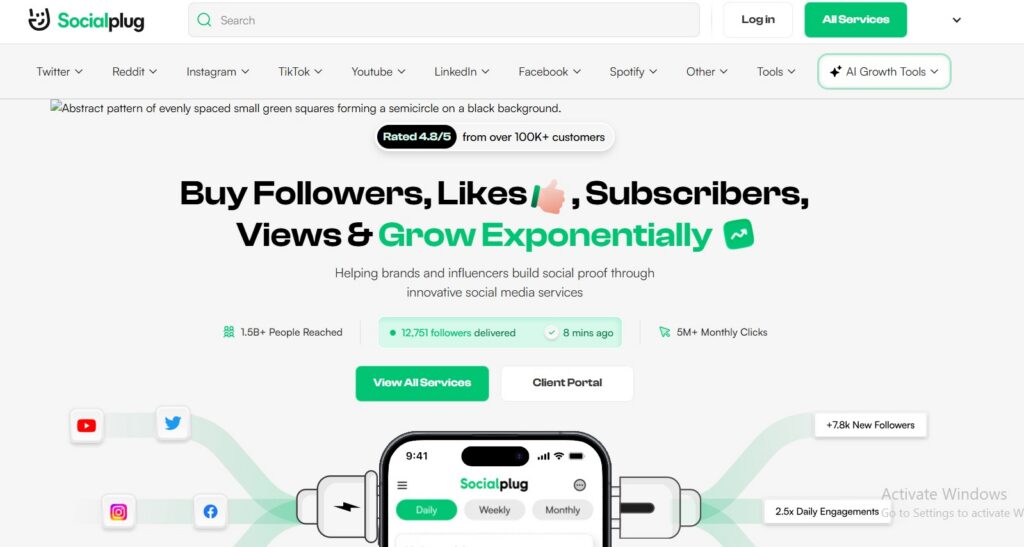 social plug homepage