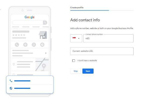 A screenshot of step 4 in setting up Google My Business Profile
