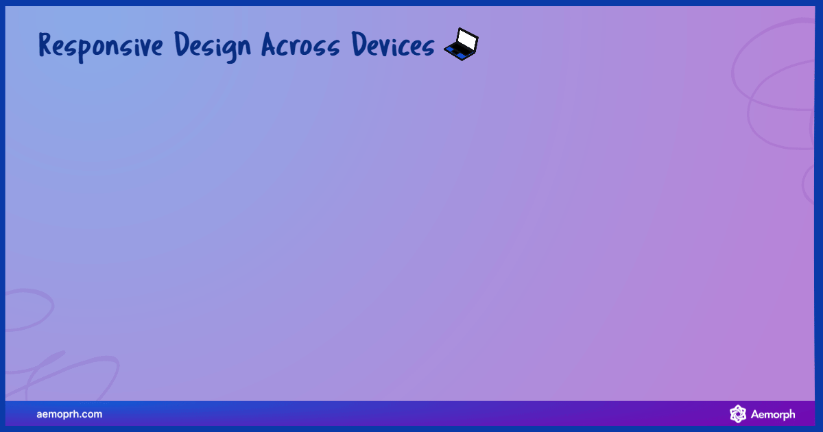 Mockup displaying a responsive website across desktop, tablet, and mobile devices with touch-friendly navigation.