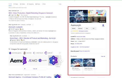 List of Aemorph page in google search