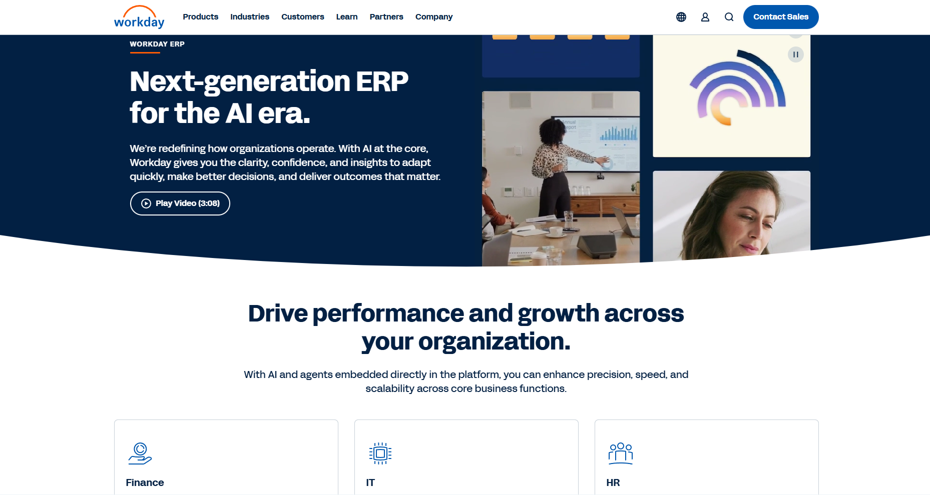 Workday ERP Platform Homepage